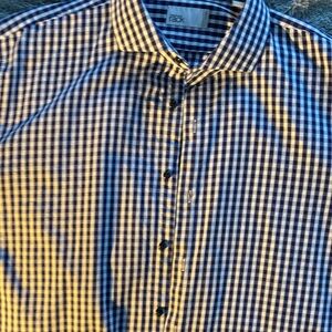 Rack Blue and White Checkered Men's Casual Shirt